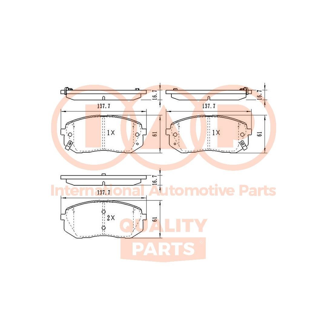 IAP QUALITY PARTS Piduriklotsid 704-07180 Piduriklotsid IAP QUALITY PARTS i30 704-07180 odav