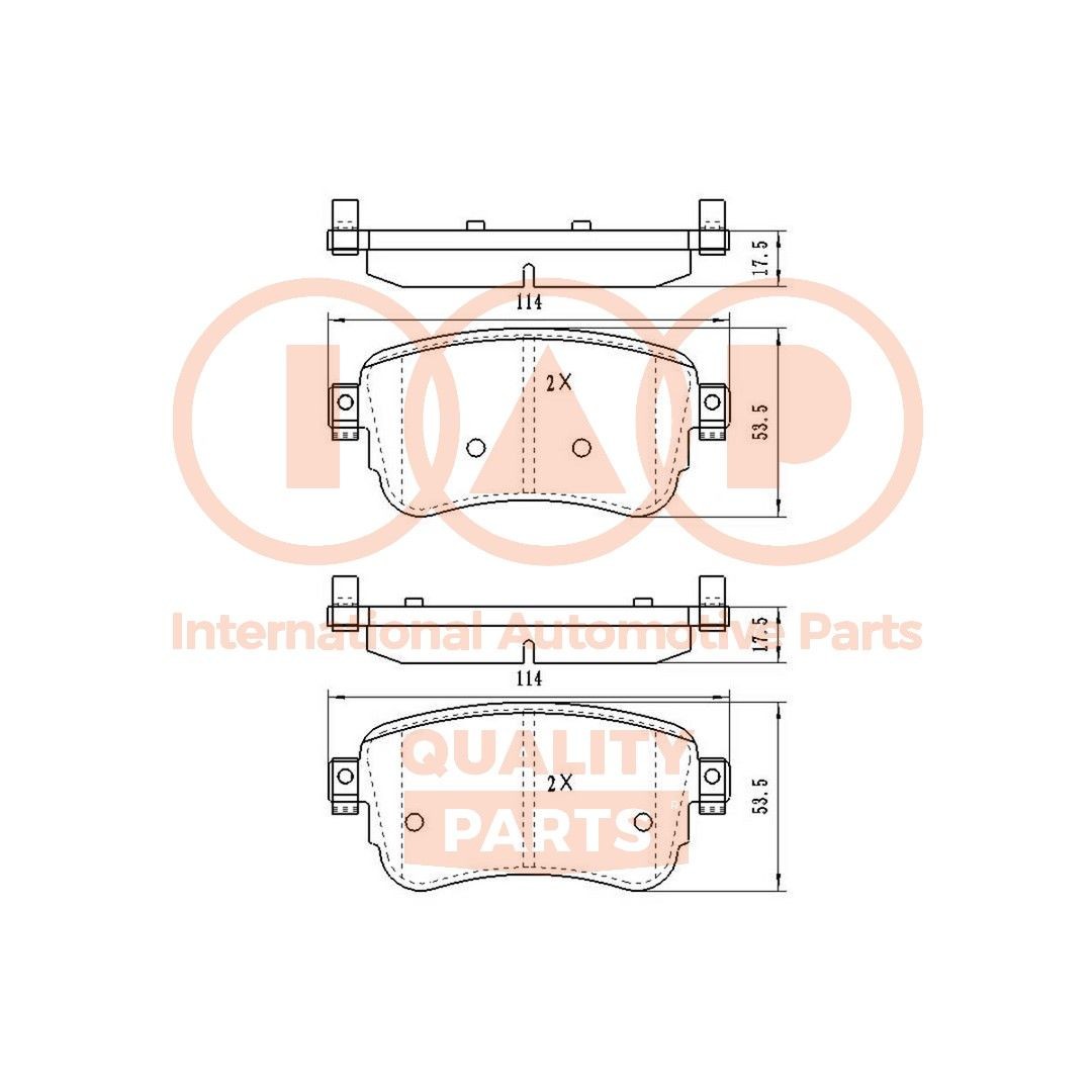 IAP QUALITY PARTS Plaquettes de frein 704-17231 Jeu de plaquettes de frein IAP QUALITY PARTS RAV 4 704-17231 pas cher