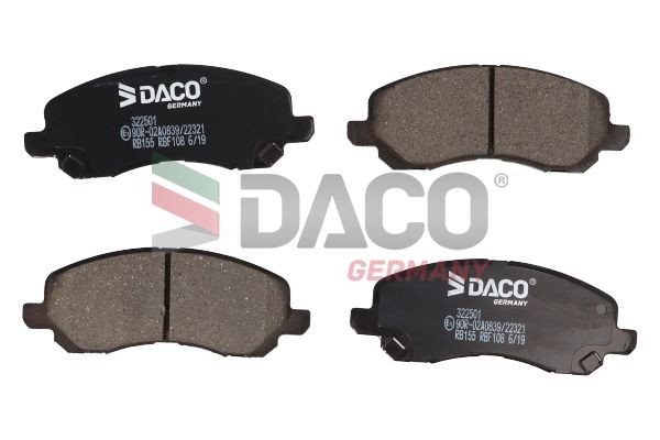 DACO Germany Bromsbelägg 322501 322501 DACO Germany Bromsbelägg sport Citroën
