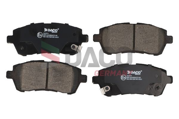 DACO Germany Pastilhas de travão 322574 Jogo de pastilhas para travão de disco DACO Germany Ford FOCUS 322574
