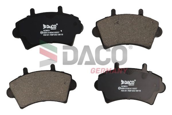 DACO Germany Bromsbelägg 323631 323631 DACO Germany bromsklossar Opel ZAFIRA