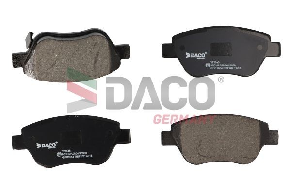 DACO Germany Brzdové doštičky/platničky 323645 Brzdová platnička DACO Germany 500 323645 lacné