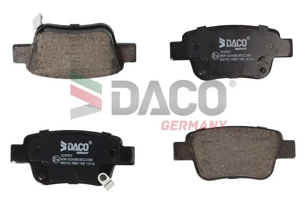 DACO Germany Plaquettes de frein 324563 Kit de plaquettes de frein DACO Germany AVENSIS 324563 pas cher