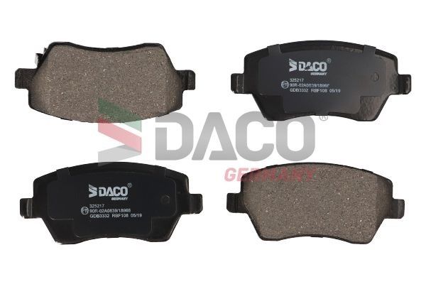DACO Germany Brzdové doštičky/platničky 325217 325217 Brzdové obloženie NISSAN CABSTAR E DACO Germany