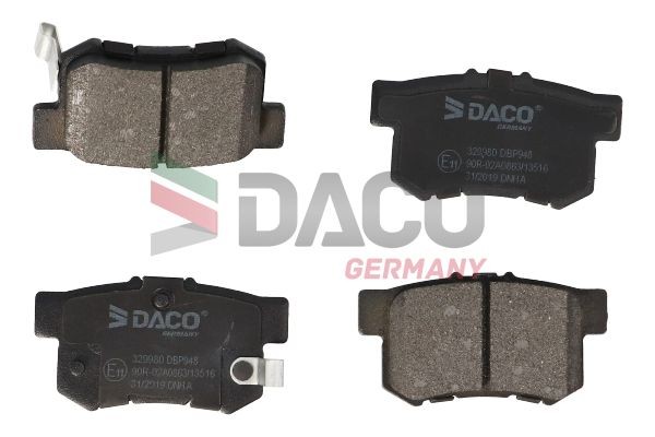 DACO Germany Kit pastiglie freni 329980 329980 costo Pastiglie dei freni DACO Germany HONDA PRELUDE