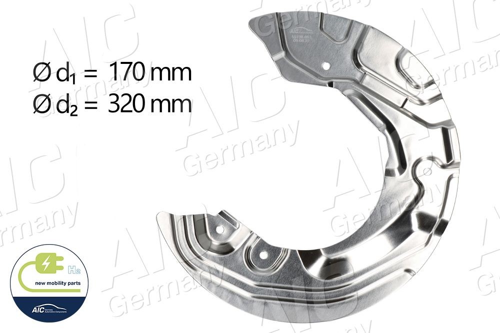 AIC Έλασμα πιτσιλίσματος, δισκόπλακα 55738 55738 AIC Λαμαρινένιο προστατευτικό Alfa Romeo φθηνά