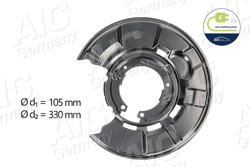 AIC Ochranný plech proti rozstreku, Brzdový kotúč 55751 55751 Ochranný plech proti rozstreku brzdový kotúč BMW i3 AIC