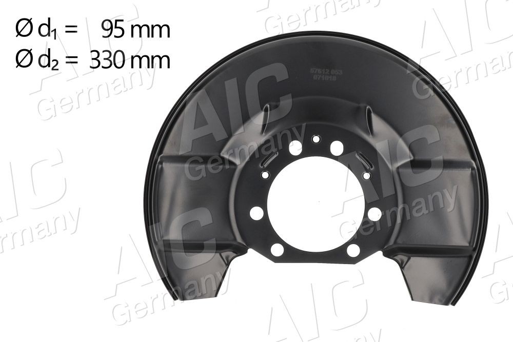 AIC Ochranný plech proti rozstreku, Brzdový kotúč 57612 57612 Ochranný plech proti rozstreku brzdový kotúč OPEL VIVARO AIC