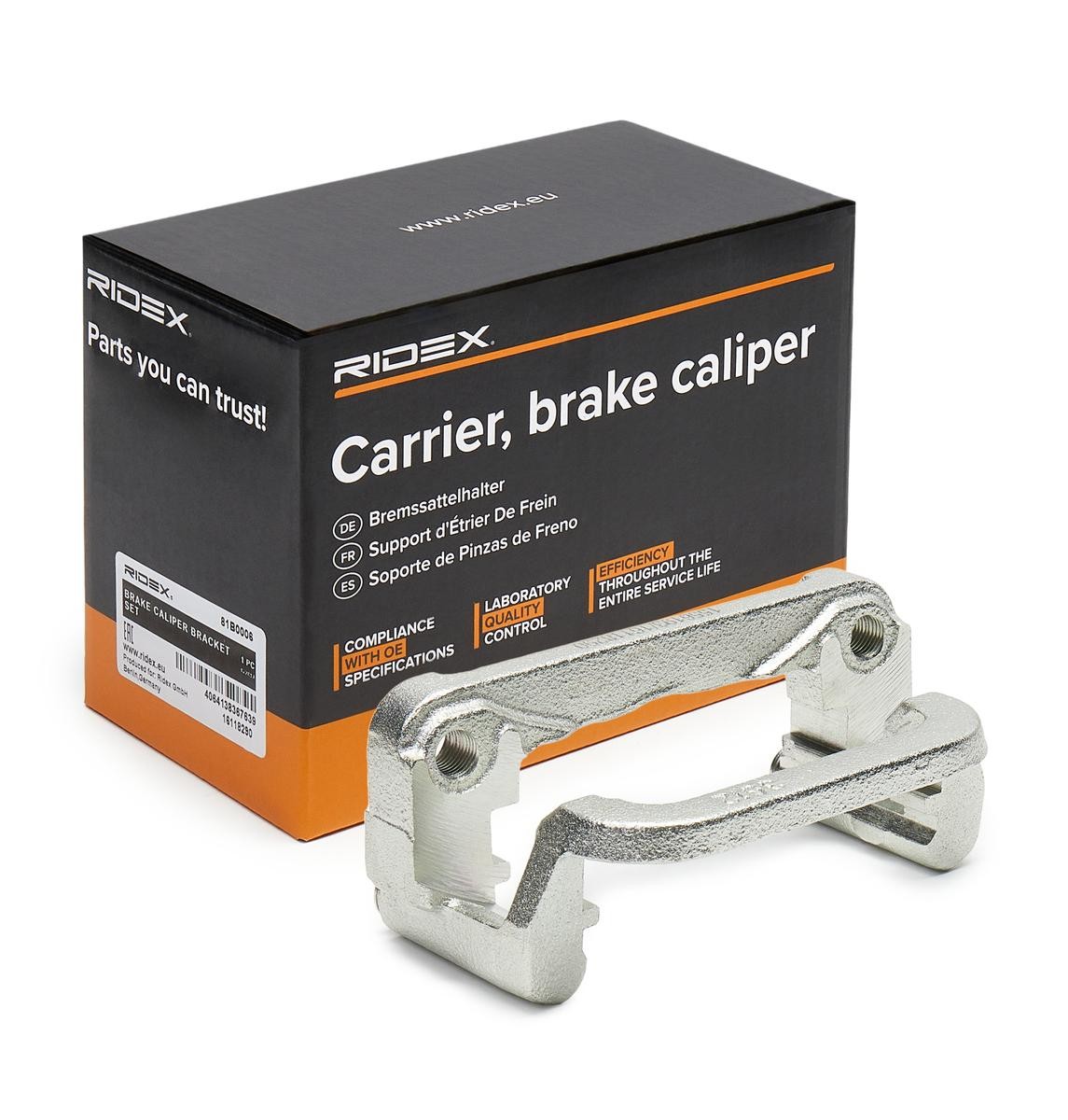 RIDEX Bremsecaliper holder sett 81B0006 Bremsecaliper brakett RIDEX EQE 81B0006 billige