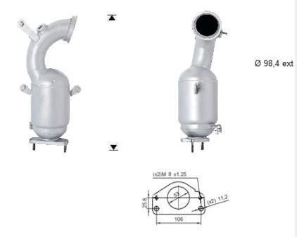 VEGAZ Katalysator ALK-968 VEGAZ ALK-968 Jeep Grand Cherokee wk2 Katalysator originale pris