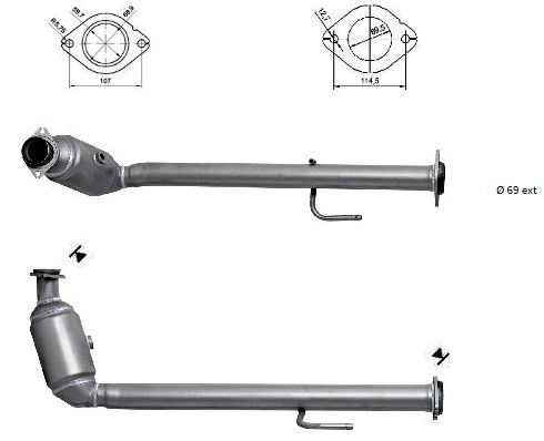VEGAZ Katalysator CHK-936 VEGAZ CHK-936 Uitlaat katalysator Jeep Cherokee KJ originele prijs