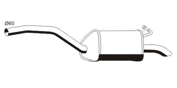 VEGAZ Bakre ljuddämpare FS-497ERNS VEGAZ FS-497ERNS Bakre ljuddämpare VOLVO S80 universal och sport