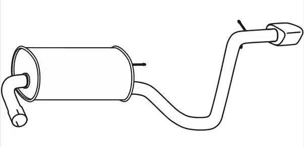 VEGAZ Koncový tlmič výfuku KS-220 KS-220 Zadný tlmič výfuku KIA PROCEED VEGAZ