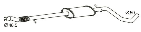 VEGAZ Vorschalldämpfer LS-125 Lancia 350 Vorschalldämpfer LS-125 VEGAZ