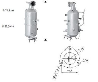 VEGAZ Partikelfilter (DPF) OK-349SIC VEGAZ OK-349SIC Partikelfilter (DPF) RENAULT TALISMAN original