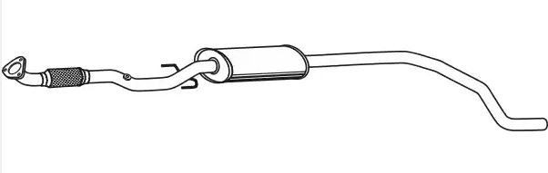 VEGAZ Voordemper OS-412 VEGAZ OS-412 Voorpijp Opel Meriva B goedkoop