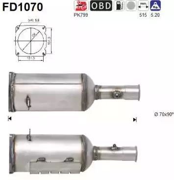 VEGAZ Partikkelfilter PGK-342 PGK-342 Dieselpartikkelfilter CITROËN DS3 VEGAZ