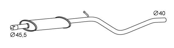 VEGAZ Silenziatore anteriore RS-532 VEGAZ RS-532 costo Marmitta anteriore Dacia Sandero 1 serie originale