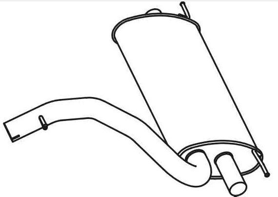 VEGAZ Bakre ljuddämpare VOS-197 VEGAZ VOS-197 Bakre ljuddämpare Volvo S60 2 universal och sport