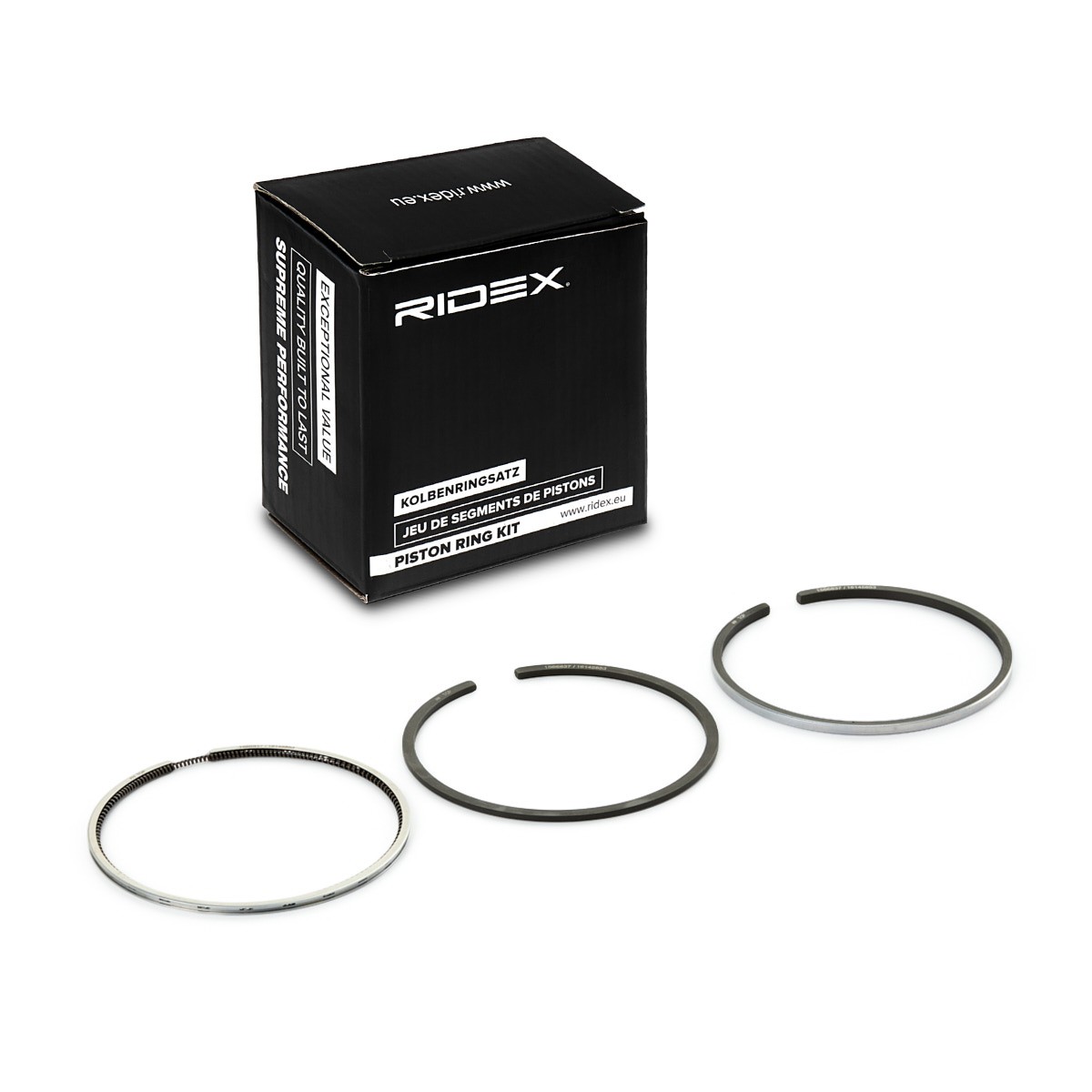 RIDEX Zuigerveerset 444P0108 Ford S-MAX Zuigerringen RIDEX 444P0108