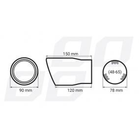 AMiO Exhaust tip 01117 AMiO 01117 VOLVO V60 I Box Body / Estate (155) exhaust tips replacement