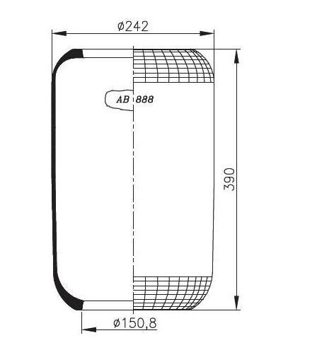 NEOTEC Φούσκα, πνευματική ανάρτηση AB888 Φούσκα, πνευματική ανάρτηση MERCEDES-BENZ NEOTEC AB888