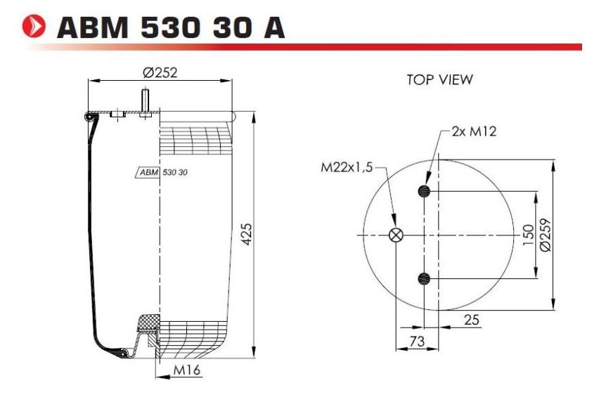 NEOTEC Φούσκα, πνευματική ανάρτηση ABM53030A ABM53030A Φούσκα, πνευματική ανάρτηση NISSAN TERRANO NEOTEC