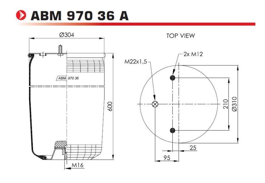 NEOTEC Mech pneumatického prużenia ABM97036A Mech pneumatického prużenia NEOTEC Alfa Romeo 159 ABM97036A