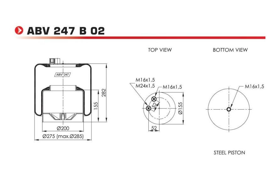 NEOTEC Mech pneumatického prużenia ABV247B02 Mech pneumatického prużenia NEOTEC Fiat BRAVA ABV247B02