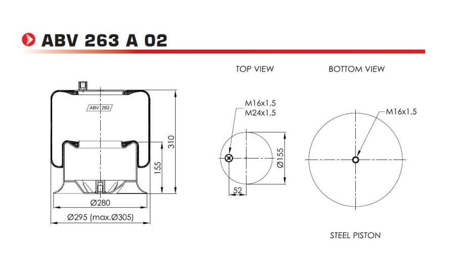 NEOTEC Mech pneumatického prużenia ABV263A02 ABV263A02 Mech pneumatického prużenia ALFA ROMEO 159 NEOTEC