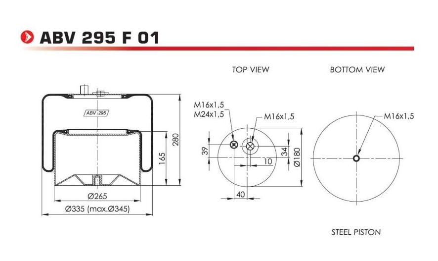 NEOTEC Φούσκα, πνευματική ανάρτηση ABV295F01 Φούσκα, πνευματική ανάρτηση NEOTEC MERCEDES-BENZ ABV295F01