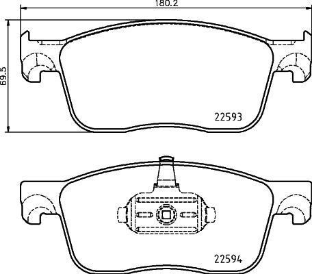 HELLA Bremseklosser 8DB 355 031-541 Klosser HELLA Fiat 500 8DB 355 031-541