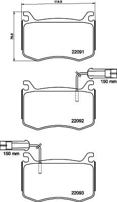 HELLA Piduriklotsid 8DB 355 039-051 8DB 355 039-051 Sport piduriklotsid ALFA ROMEO GIULIETTA HELLA
