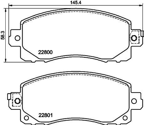 HELLA Bremseklosser 8DB 355 039-161 HELLA 8DB 355 039-161 Bremseklosser SUBARU Outback VI (BT) 2.5 AWD (BT9) 185 hk 2024