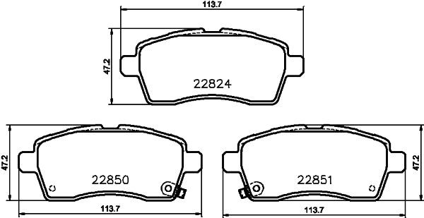 HELLA Bremseklosser 8DB 355 039-171 8DB 355 039-171 Bremsebelegg SUZUKI SWACE HELLA