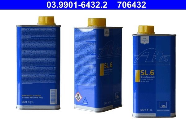 ATE Brake Fluid 03.9901-6432.2 FORD USA F-250 ATE brake fluid 03990164322