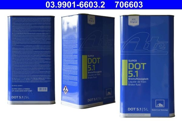 ATE Pidurivedelik 03.9901-6603.2 Pidurivedelik ATE Citroën C4 03.9901-6603.2