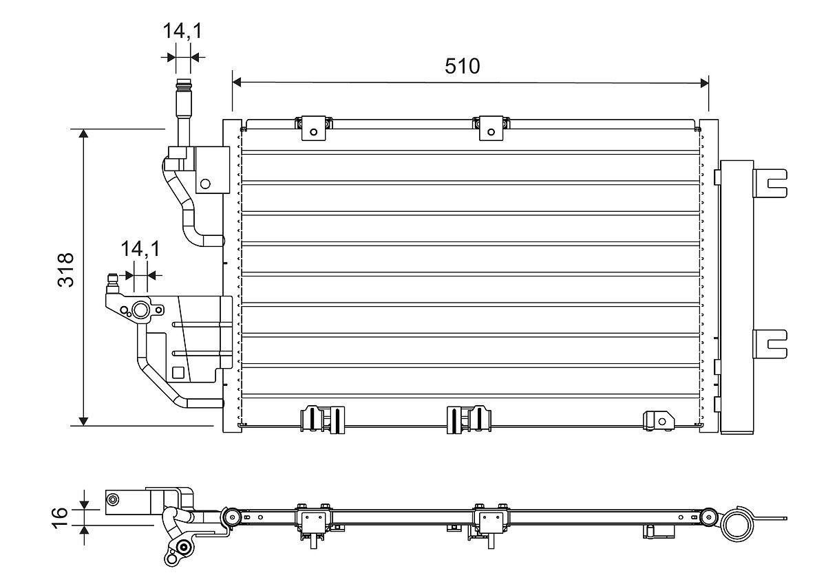 VALEO Kondensator, klimaanlegg 812656 Radiator AC VALEO Opel ADAM 812656