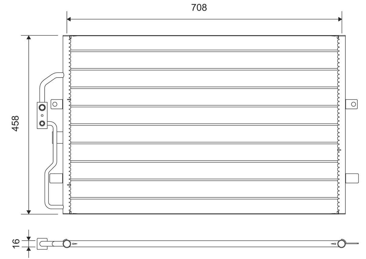 VALEO Lauhdutin, ilmastointilaite 812710 VALEO 812710 FIAT Scudo I Flatbed Kuorma-auto/Alusta (220) lauhdutin