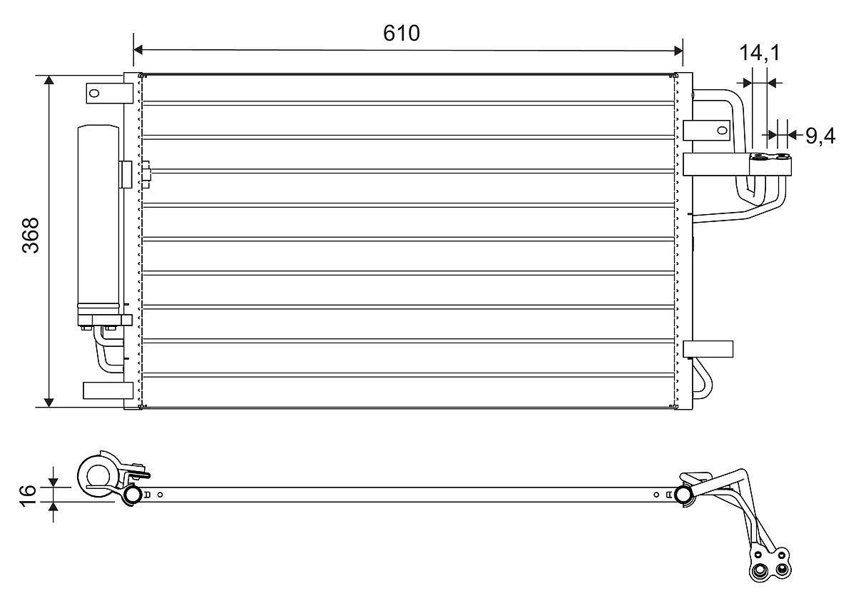 VALEO Kondensor, klimatanläggning 812716 812716 VALEO kondensor Hyundai CRETA