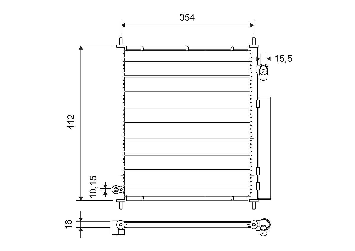 VALEO Kondensator, klimaanlæg 812719 812719 AC kondensator HONDA CR-Z VALEO