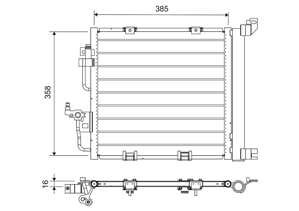 VALEO Condenseur, climatisation 812747 Condenseur de clim VALEO OPEL 812747