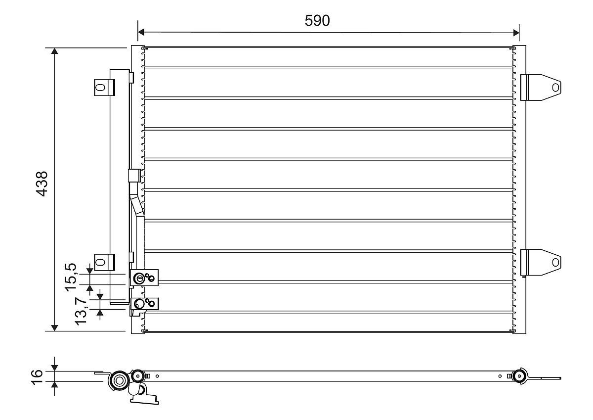 Condensatore climatizzatore VALEO 812749 VALEO 812749 Condensatore aria condizionata Volkswagen PASSAT 2007