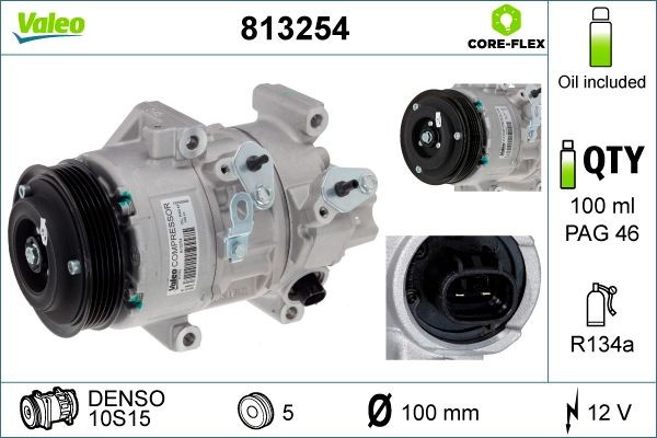 VALEO AC-kompressor 813254 Aircondition pumpe VALEO VERSO S 813254 billige