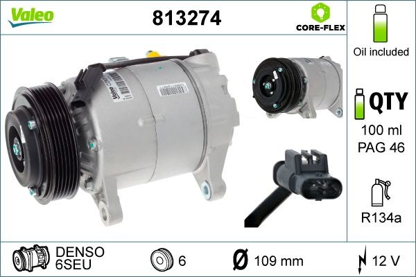 AC-kompressor VALEO 813274 VALEO 813274 AC kompressor MINI Cabrio 2019
