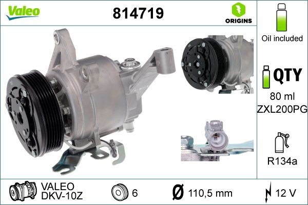 VALEO AC-kompressor 814719 VALEO 814719 AC kompressor Subaru Impreza GFC billige