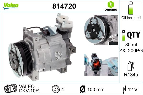 VALEO Compressore aria condizionata 814720 VALEO 814720 Compressore aria condizionata Subaru Justy G3X originale prezzo