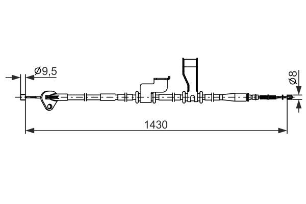 Trose, Stāvbremžu sistēma BOSCH 1 987 482 835 BOSCH 1 987 482 835: Rokas bremze Hyundai i10 2023