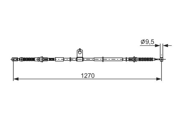 BOSCH Żażné lanko parkovacej brzdy 1 987 482 898 Lanko ručnej brzdy BOSCH Mazda 626 1 987 482 898