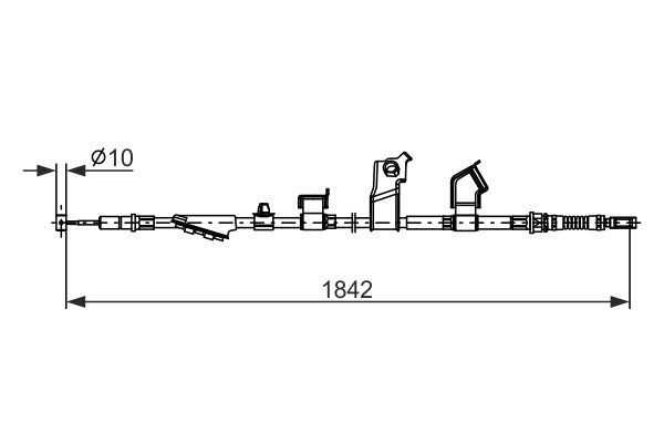 BOSCH Tautrekk, håndbremse 1 987 482 911 BOSCH 1 987 482 911 Bremsewire Honda Insight ZE2/ZE3 originale pris